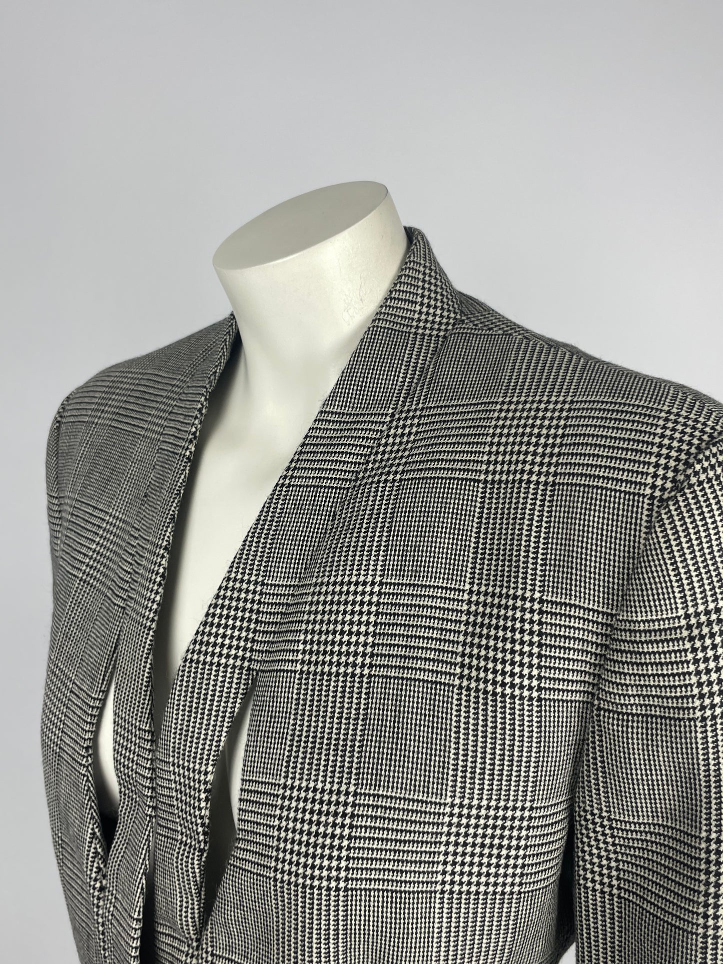 Gianni Versace F/W 1989 Houndstooth Cropped Blazer