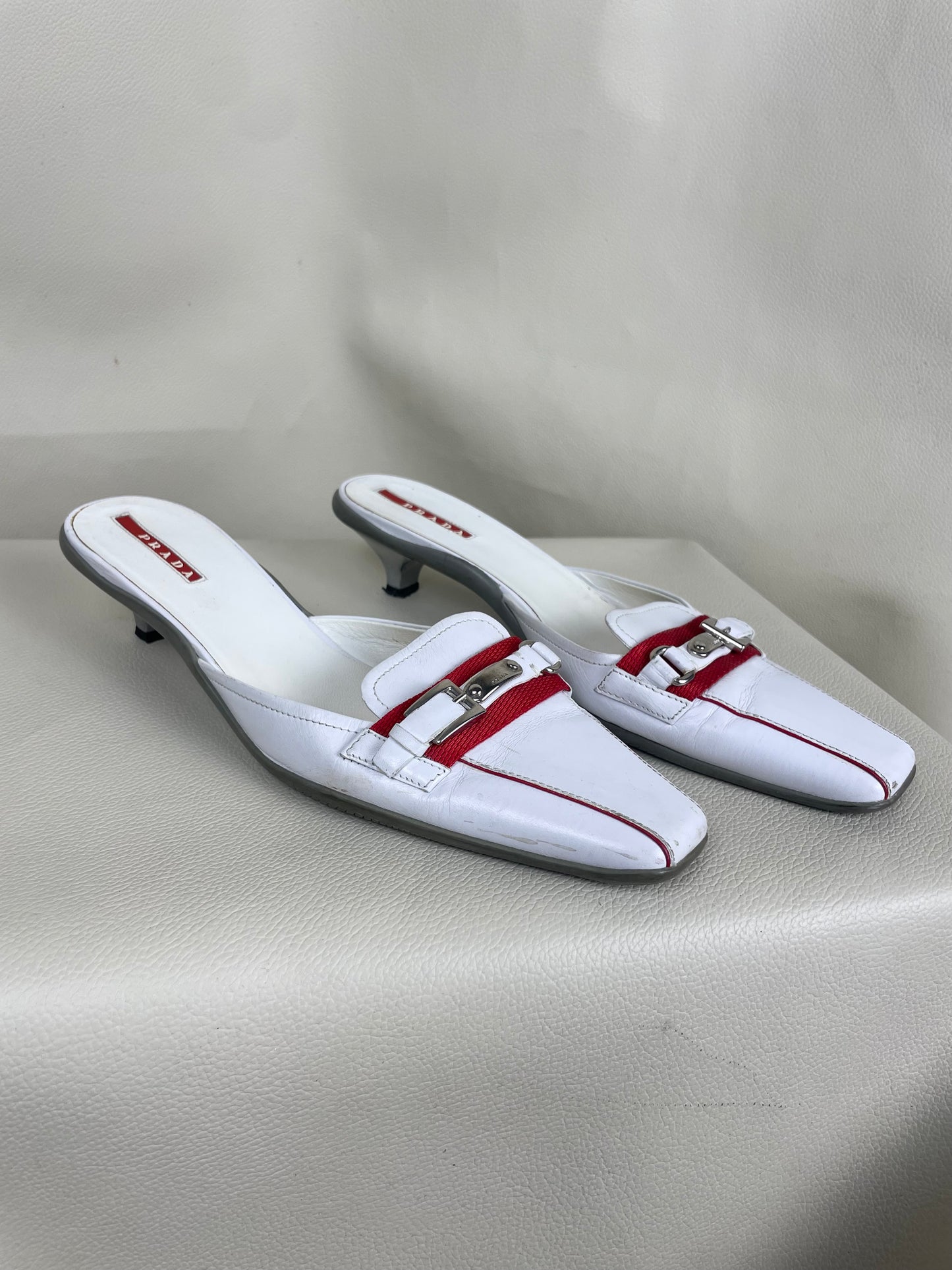 Prada 2000’s Kitten Heel Sandals (37)