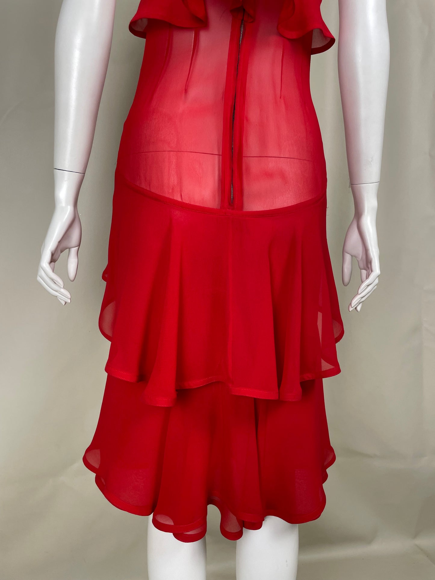 Saint Laurent by Tom Ford F/W 2003 Ruffle Maxi Dress (XS)