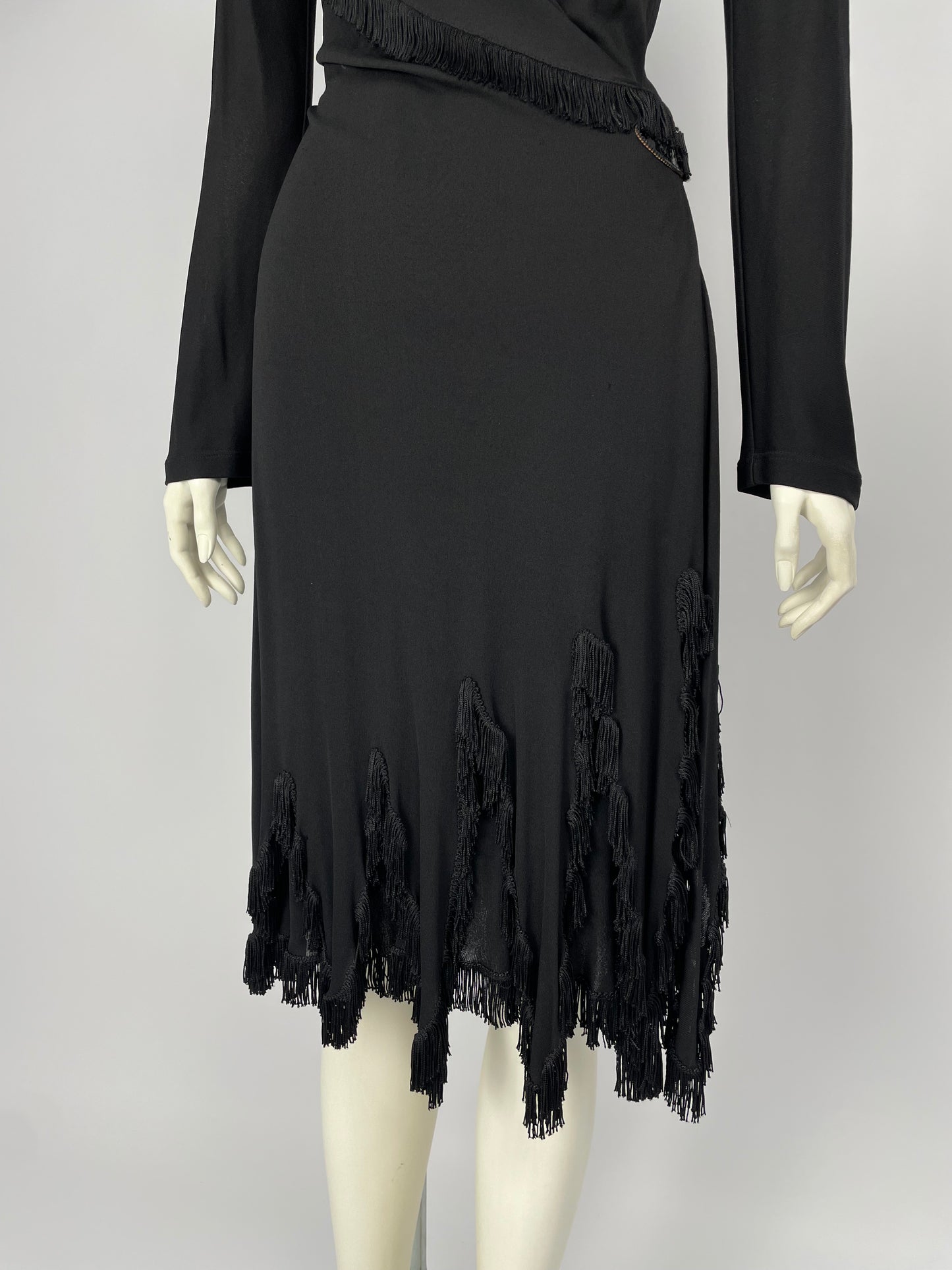 Jean Paul Gaultier 2000’s fringes belt maxi dress.