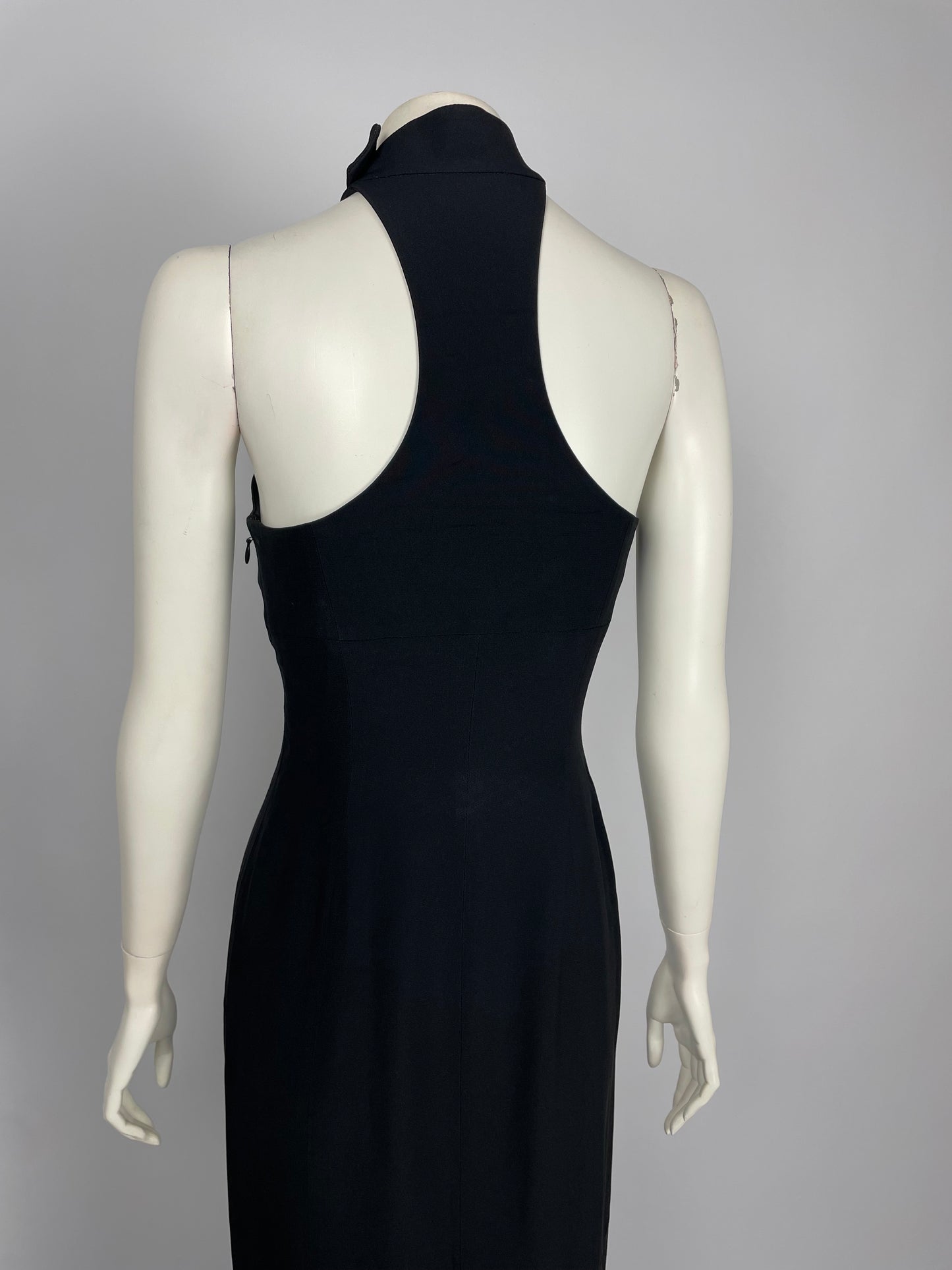 Claude Montana 1990’s metal fringes gown.