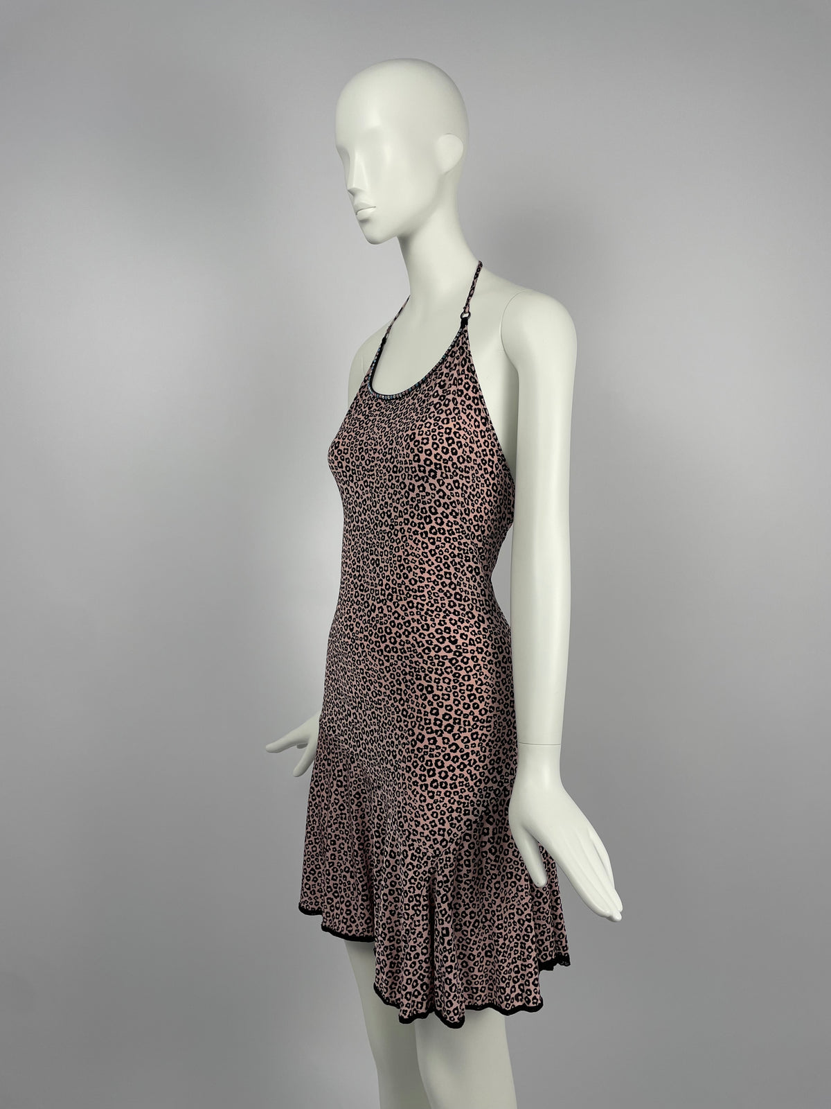Blumarine 2000's Pink cheetah mini dress
