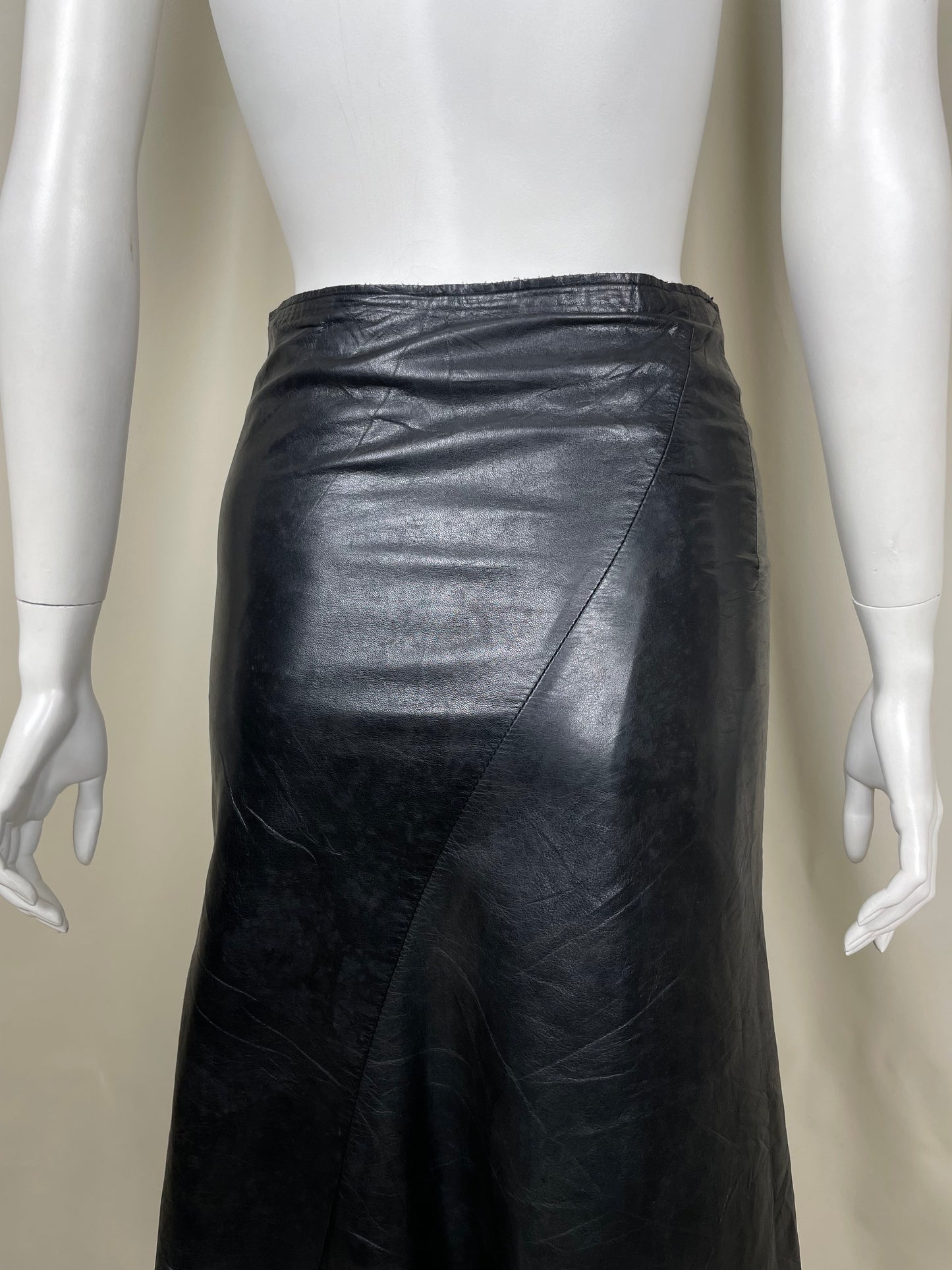 Paco Rabanne 1990’s Leather Skirt (S)