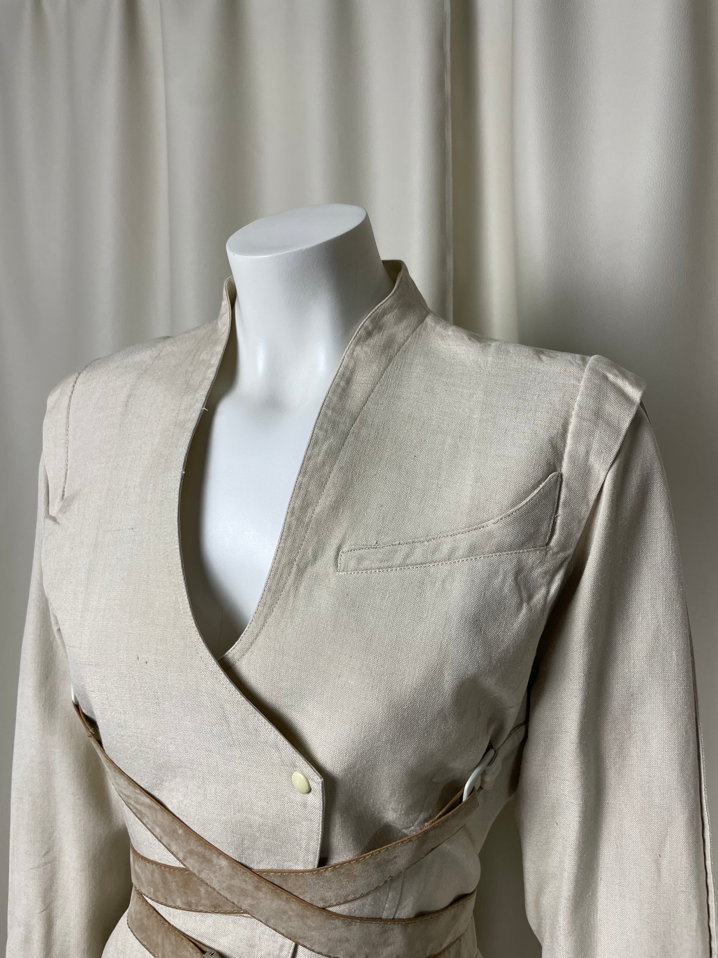 Thierry Mugler 1990’s Beige Bondage Space Suit (M)