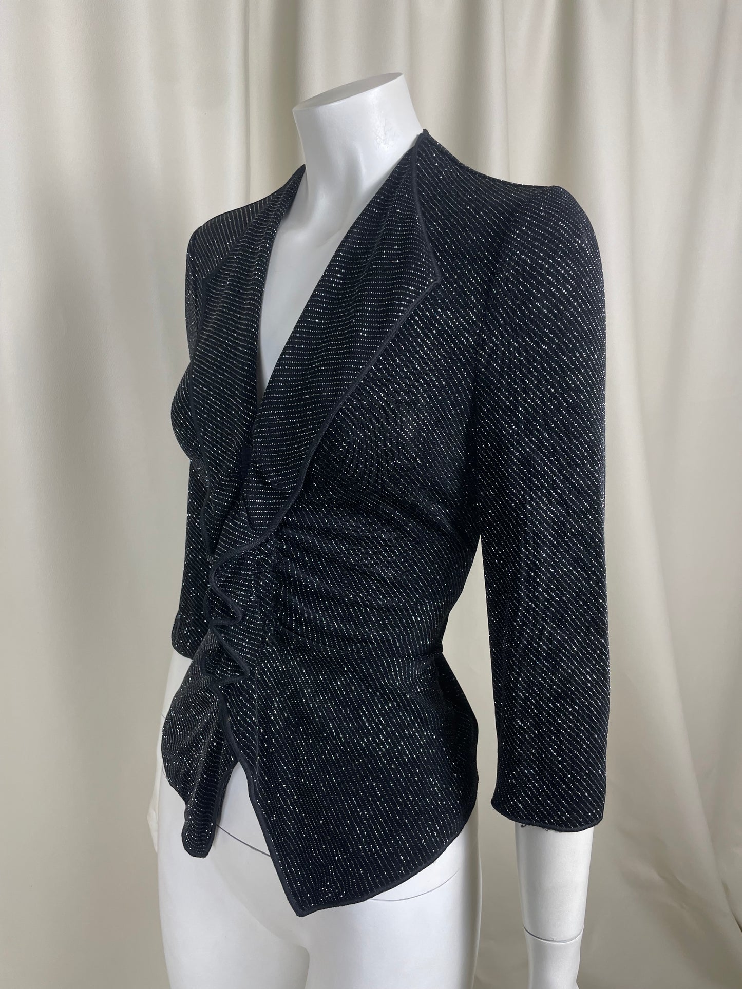 Armani Glittery Pinstripe Blouse (M)
