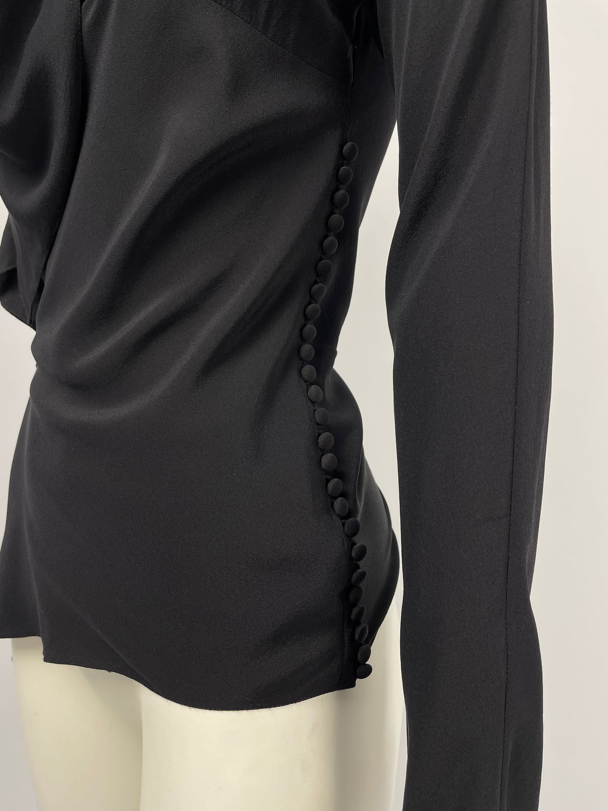 Dior by John Galliano S/S 2006 asymmetrical silk top.
