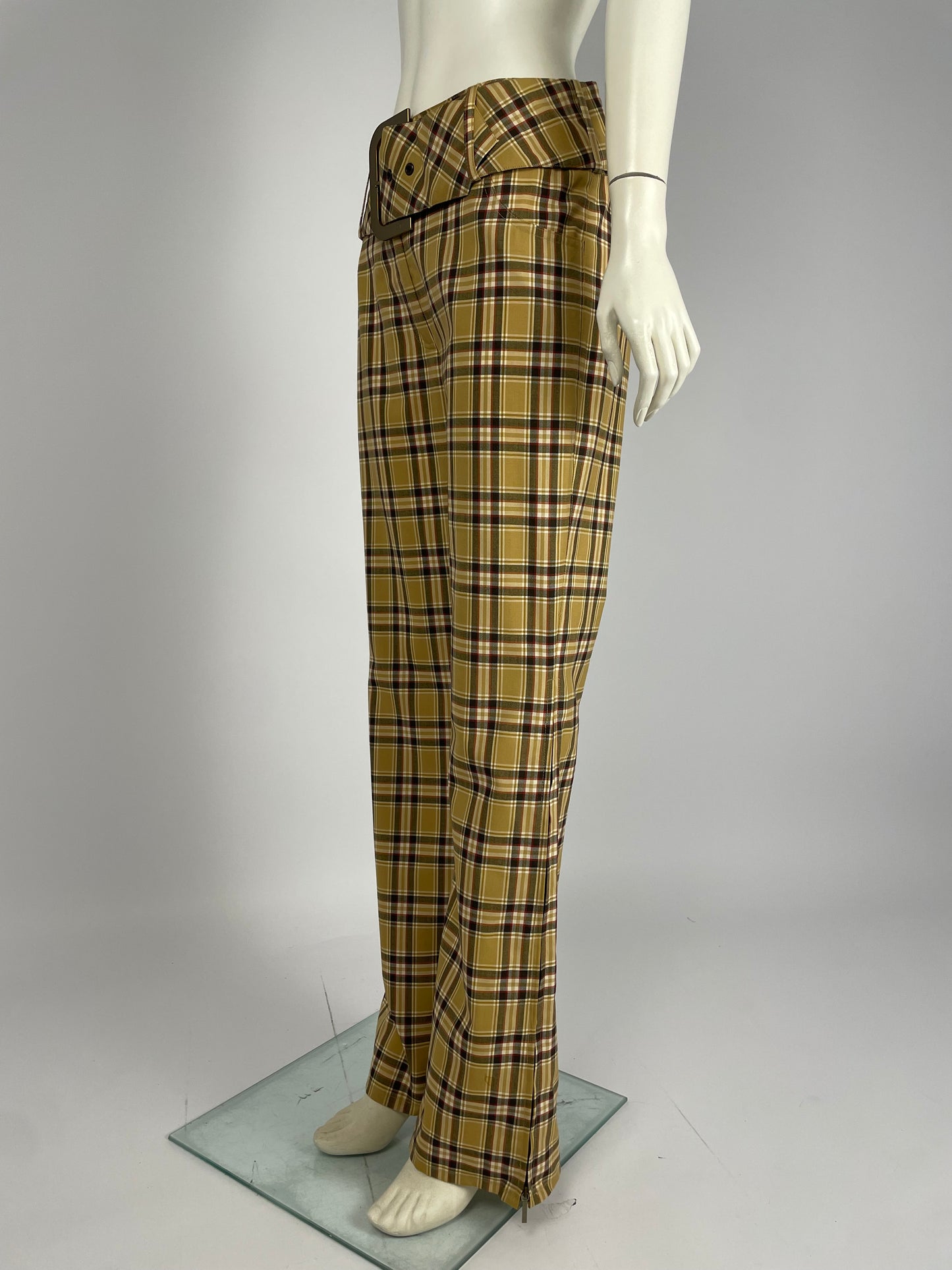 Dior by John Galliano F/W 2001 squared print pants.