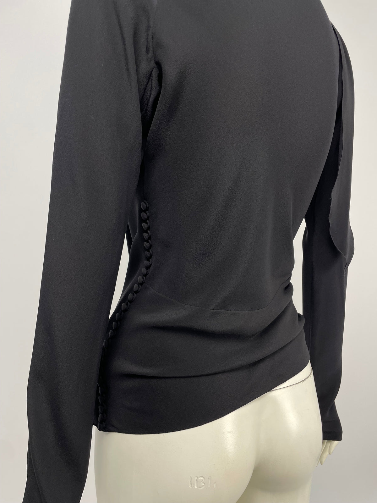 Dior by John Galliano S/S 2006 asymmetrical silk top.