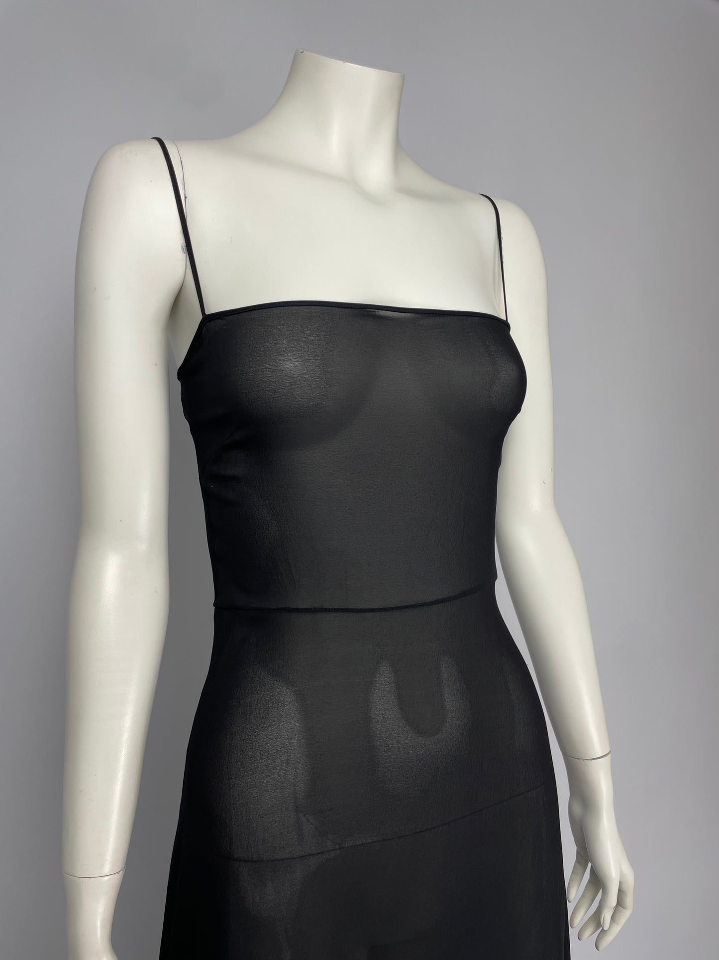 Christian Dior silk maxi slip dress.
