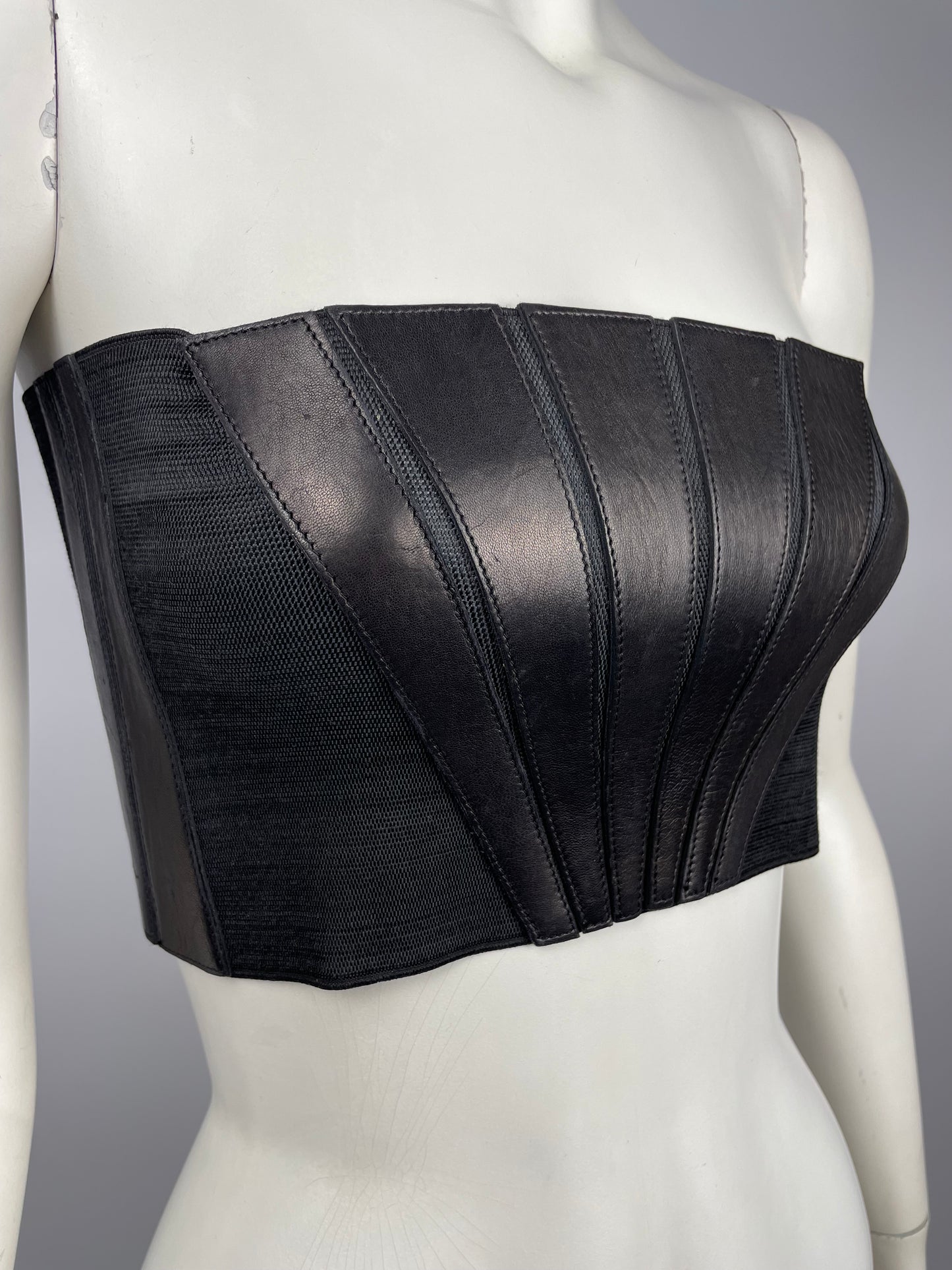 Claude Montana 1980’s Leather Bustier
