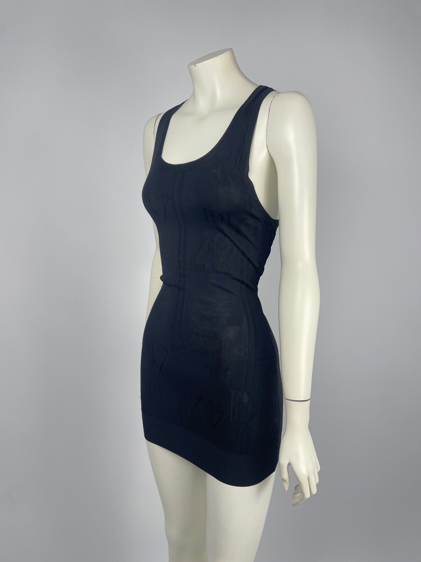 Dior by John Galliano S/S 2004 printed heavy knit dress.
