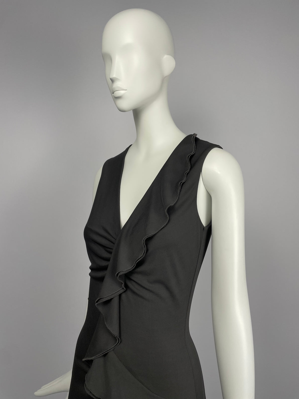 Blumarine 2000's flared ruffled dress