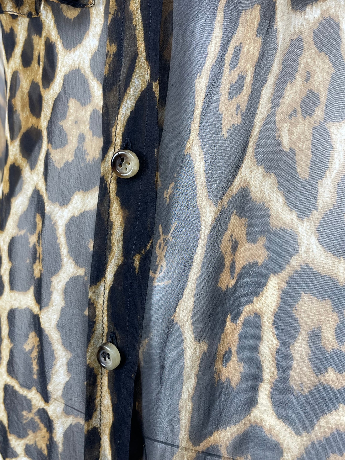 Yves Saint Laurent Leopard Print Shirt. (M)