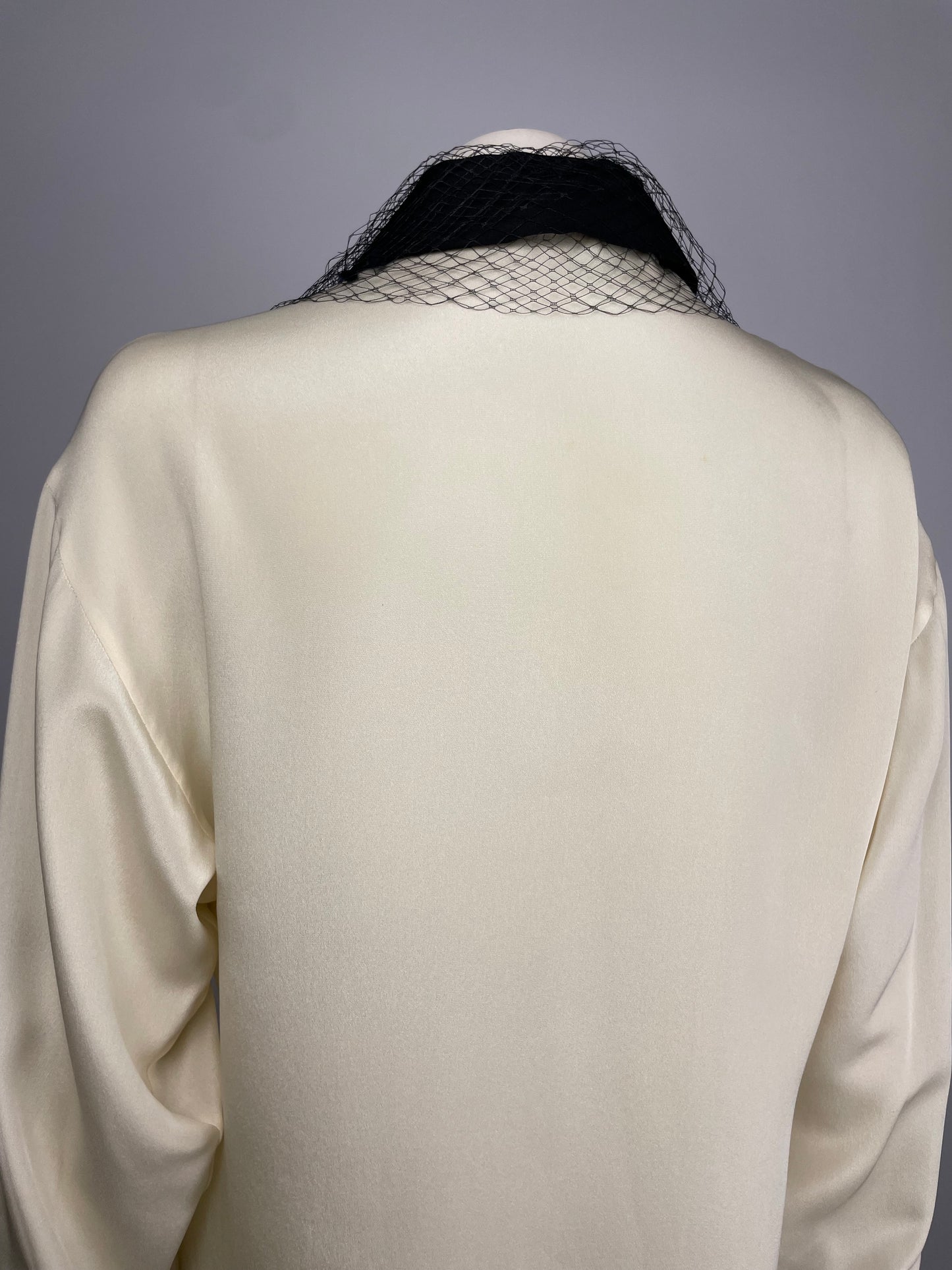 Gianni Versace F/W 1989 Silk and lace shirt