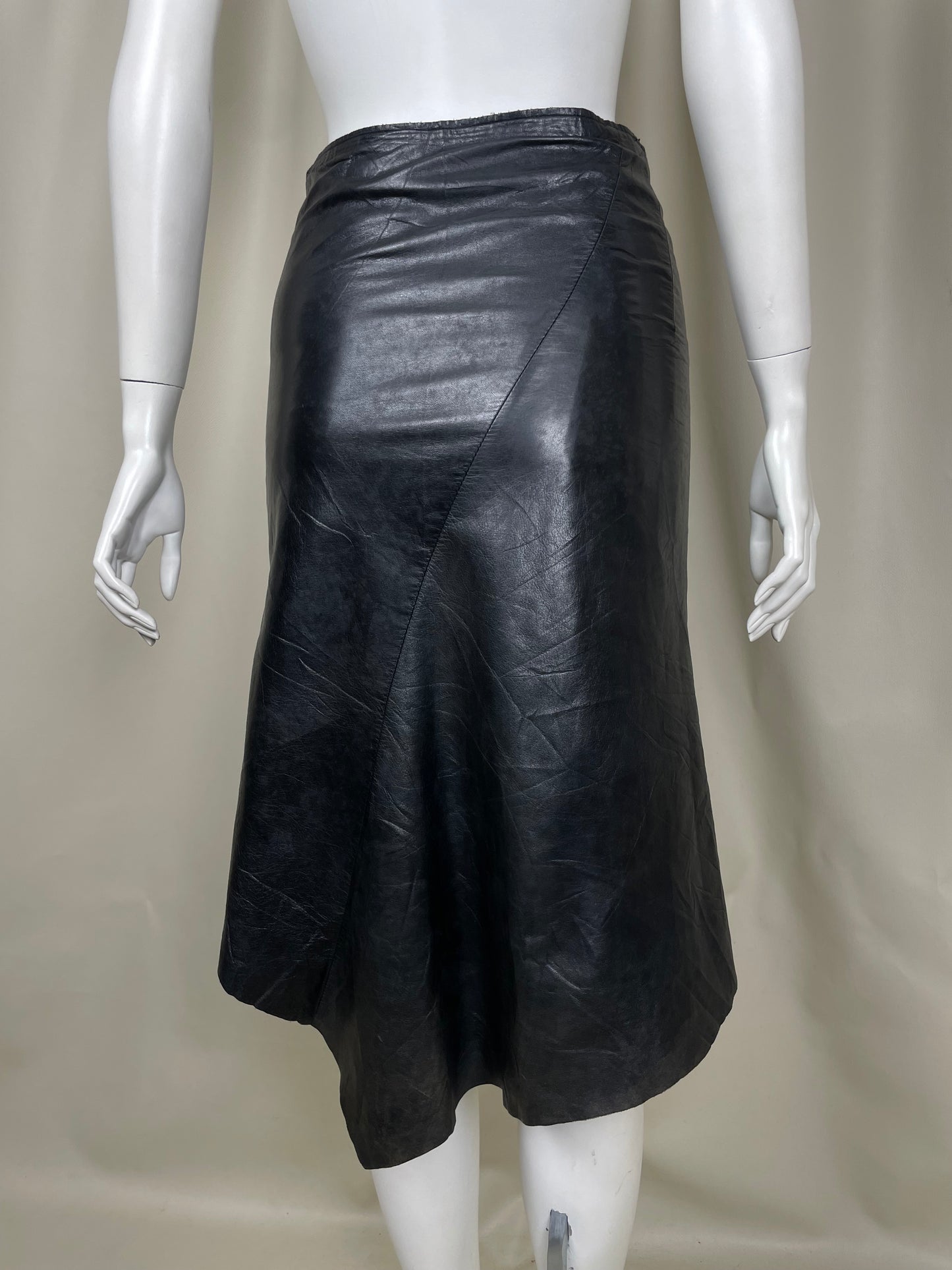 Paco Rabanne 1990’s Leather Skirt (S)