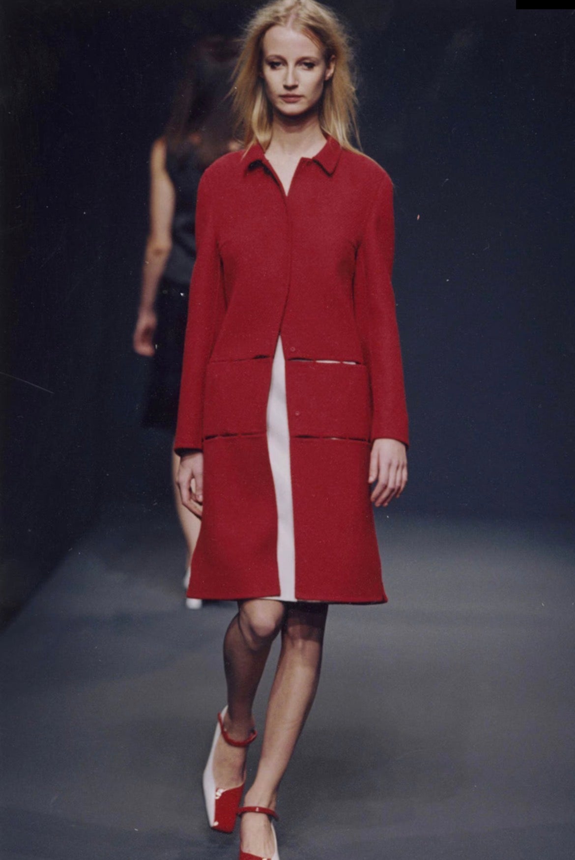 Prada F/W 1998 Chain Stitch Wool Coat