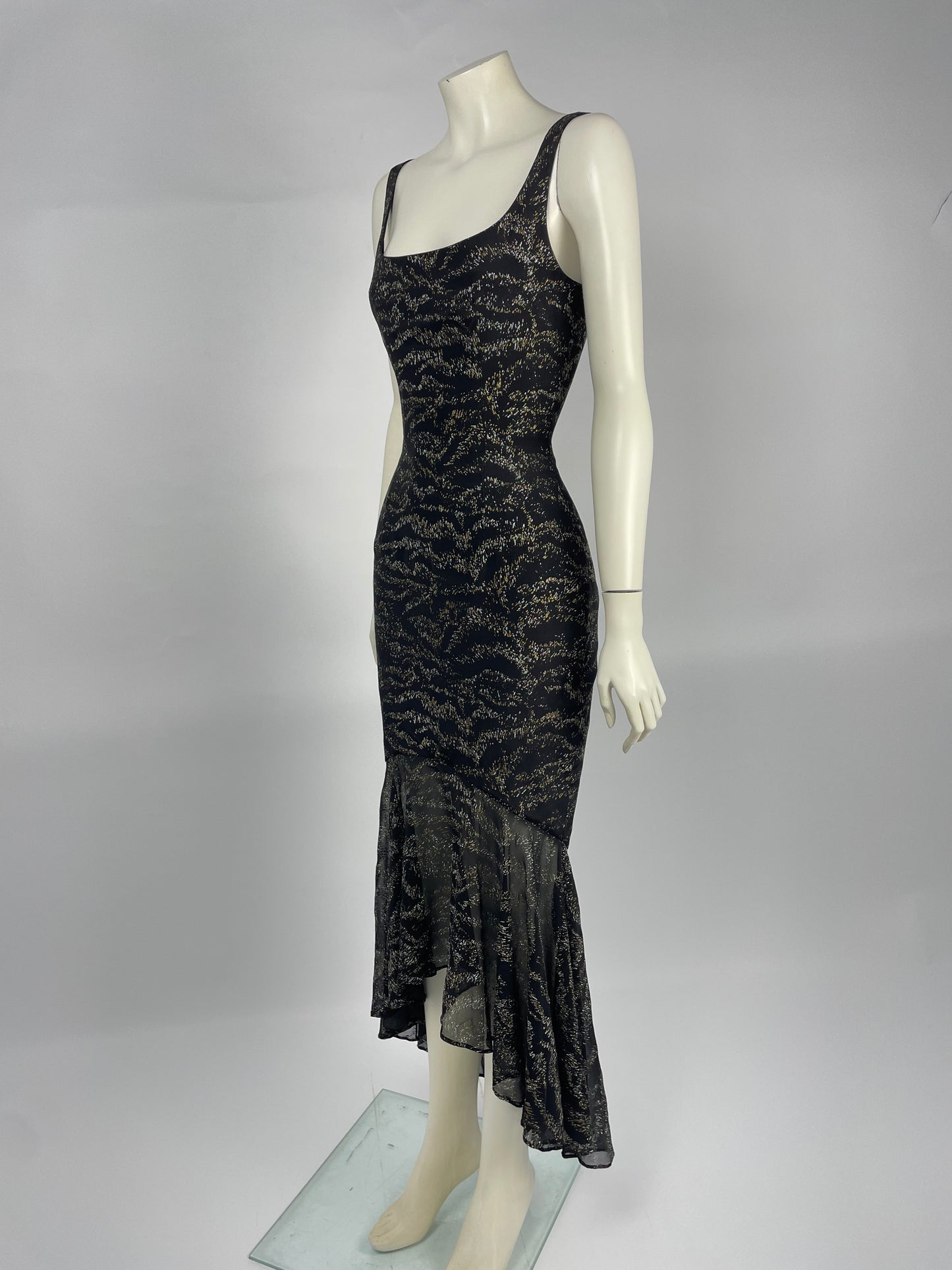 Gai Mattiolo 1990’s glittery maxi dress