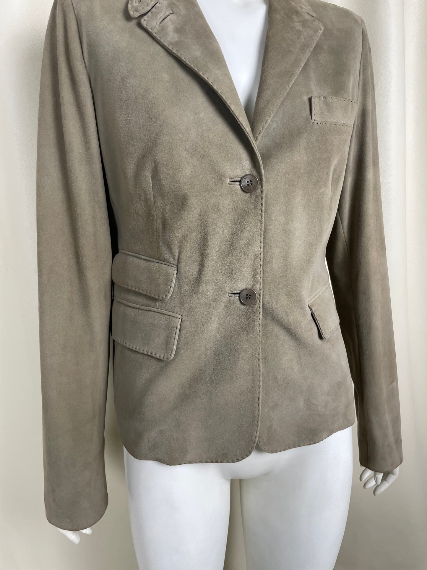 Loro Piana Asymmetrical Suede Blazer (M)