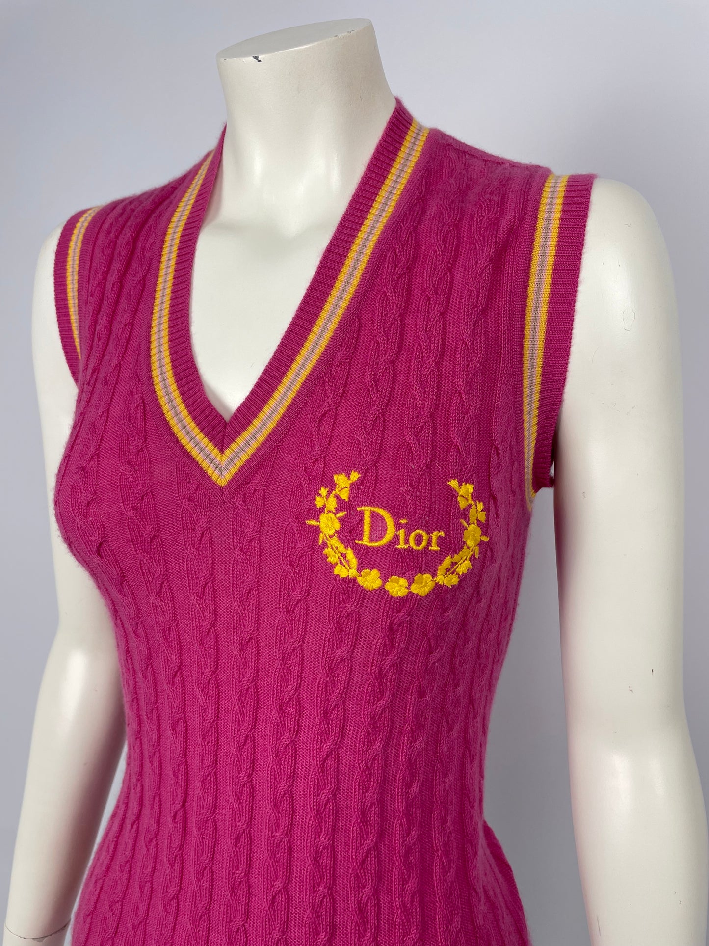Dior by John Galliano F/W 2004 V neck knit vest.
