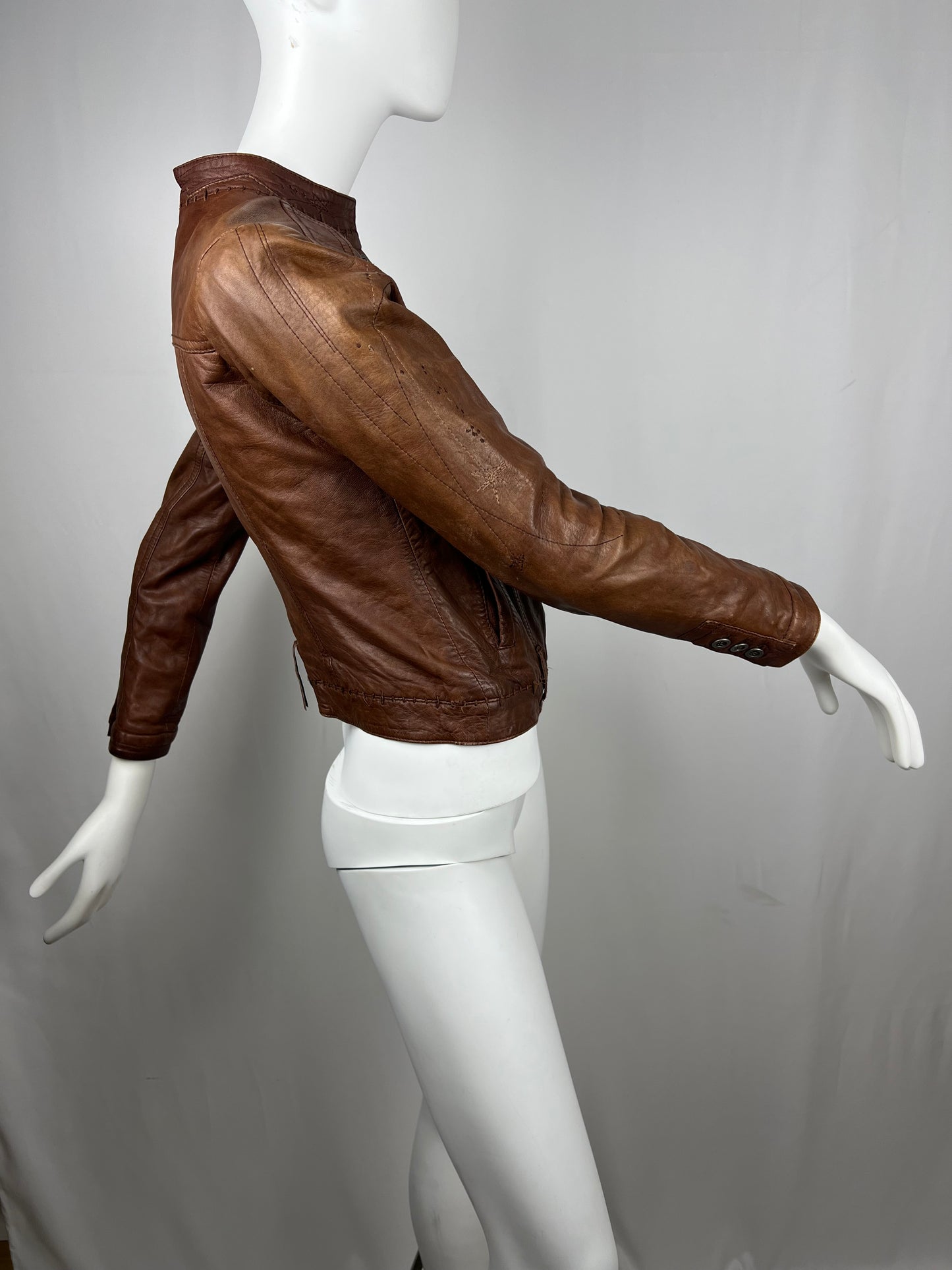 Marithé + François Girbaud Leather Jacket (S)