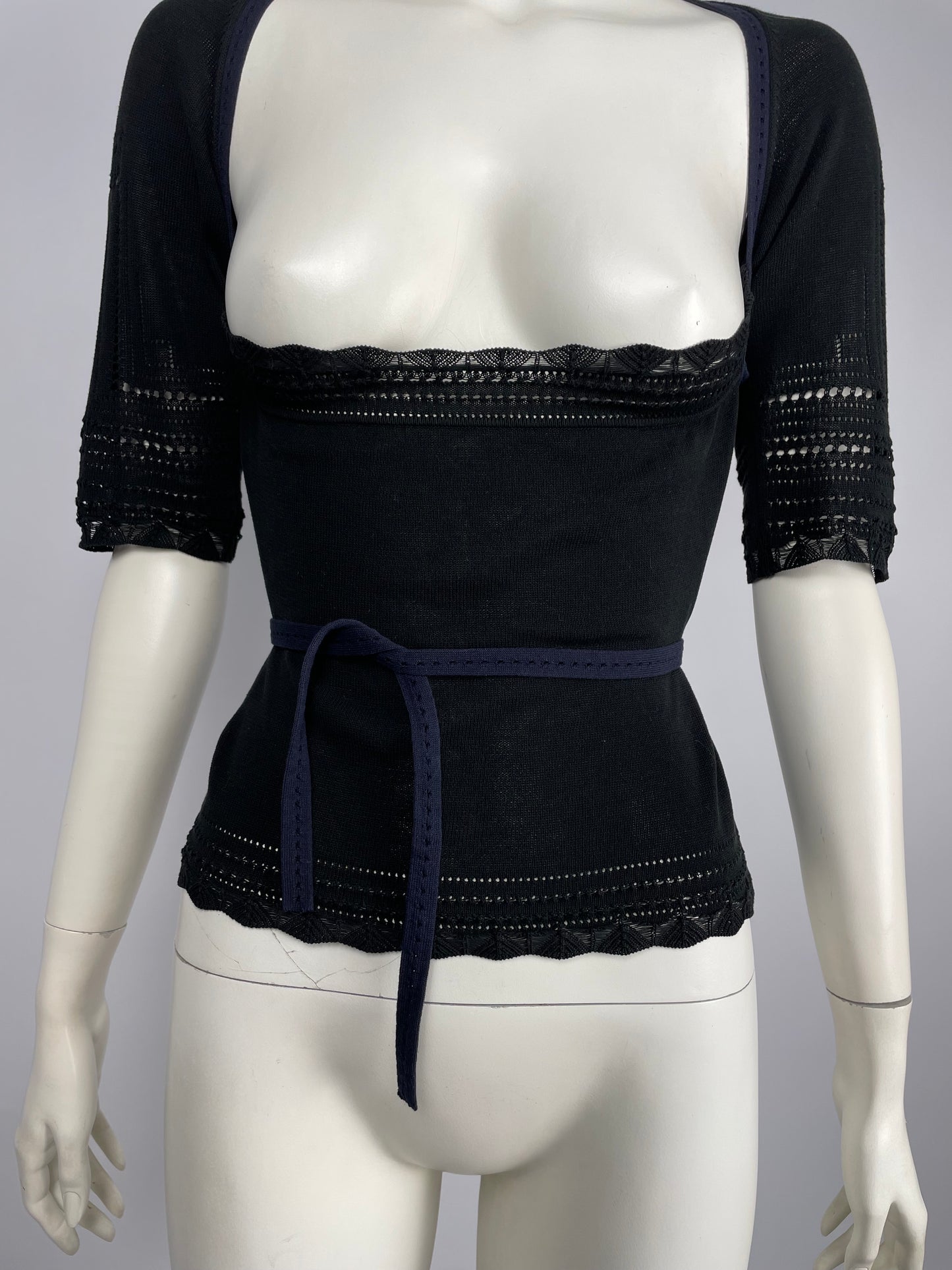 Dior by John Galliano S/S 2000 bondage knit top.