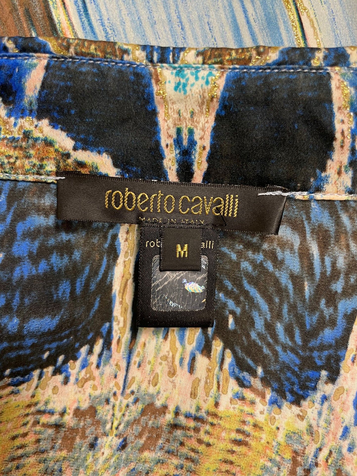 Roberto Cavalli S/S 2004 Silk Printed Chemise (M)