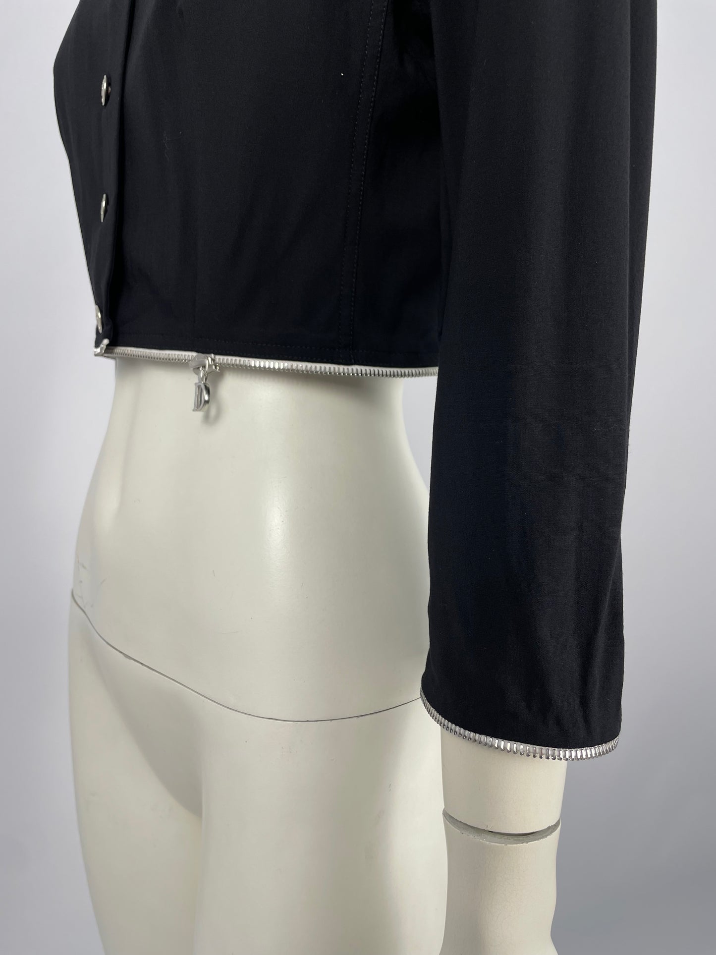 Dior by John Galliano S/S 2001 cropped zipper jacket.