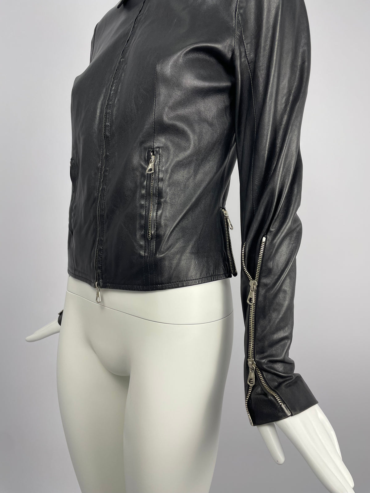 Plein sud 2000's Leather Moto Jacket
