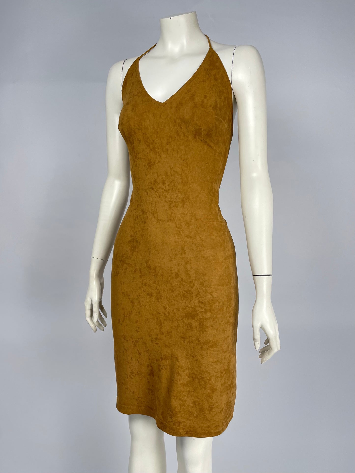 Gai Mattiolo 1990’s velour halter neck dress