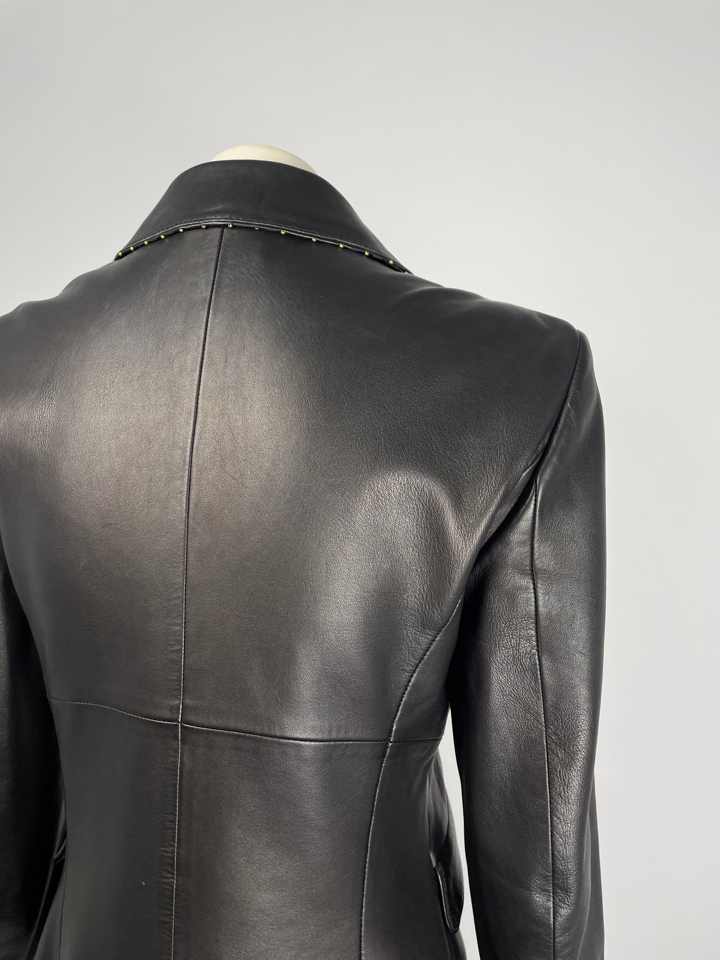 Roberto Cavalli F/W 2004 leather studded jacket. &nbsp;