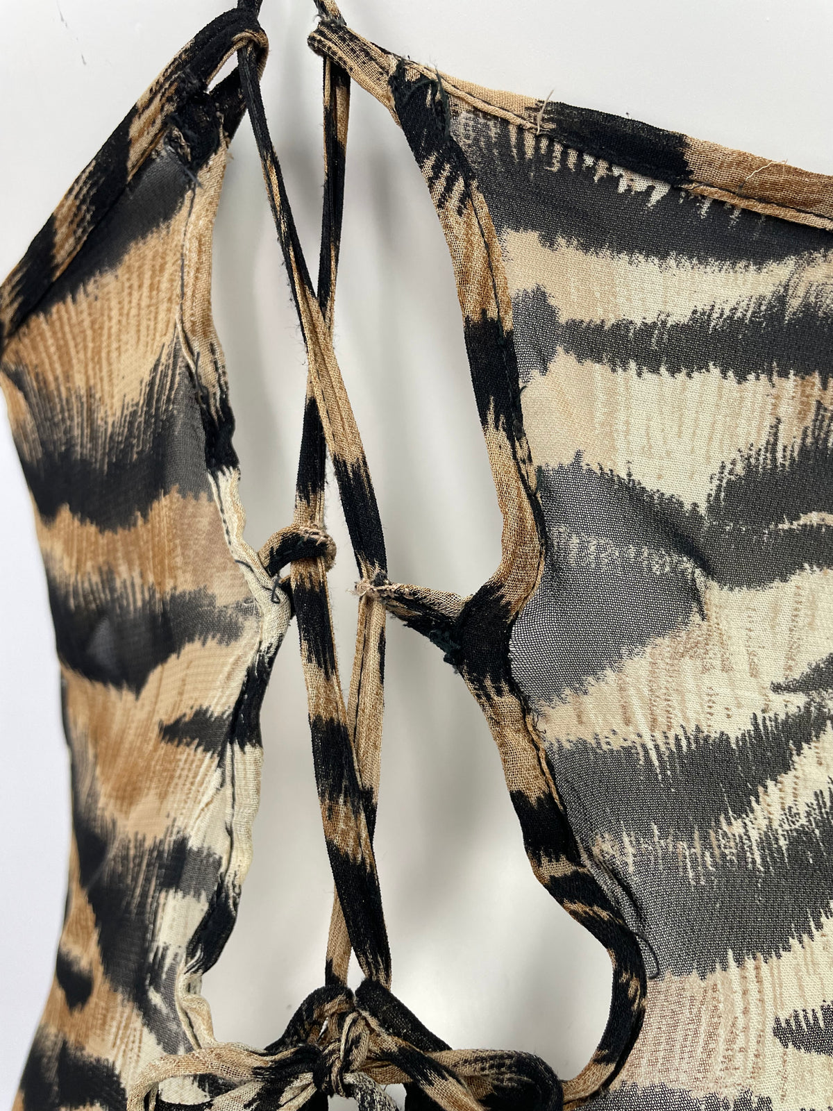 Blumarine 1990's tiger print maxi dress