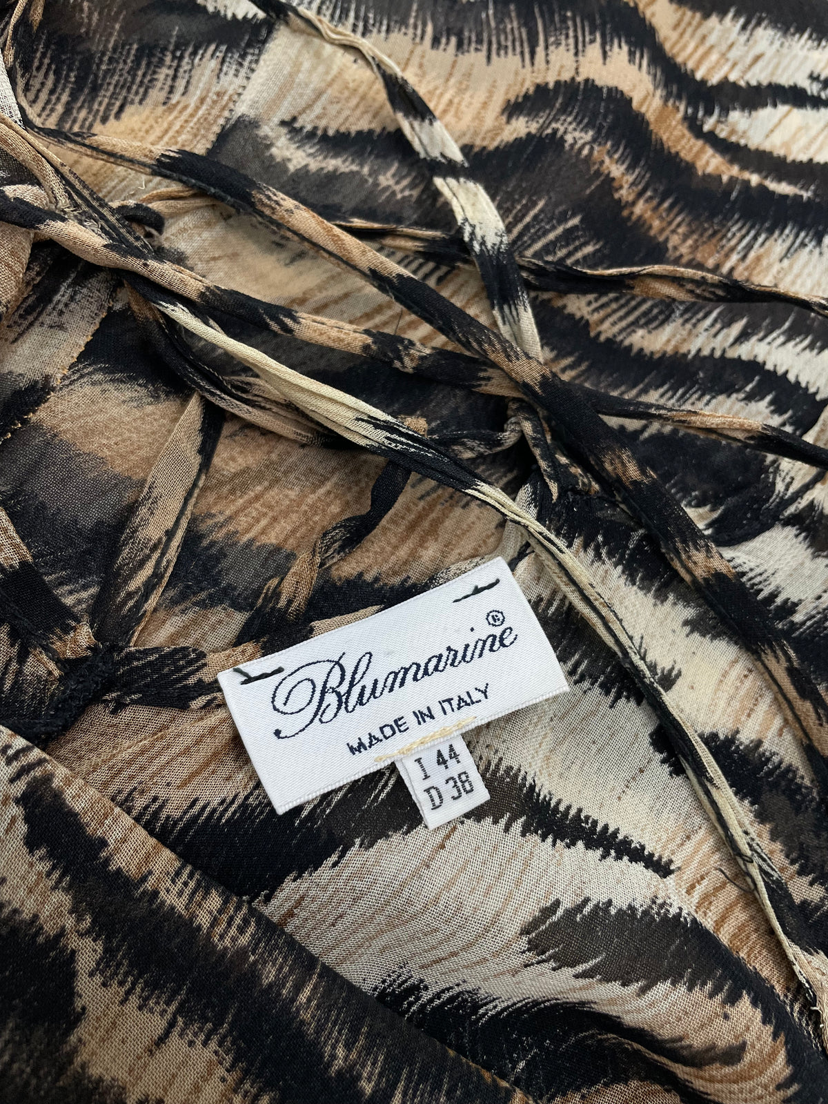 Blumarine 1990's tiger print maxi dress