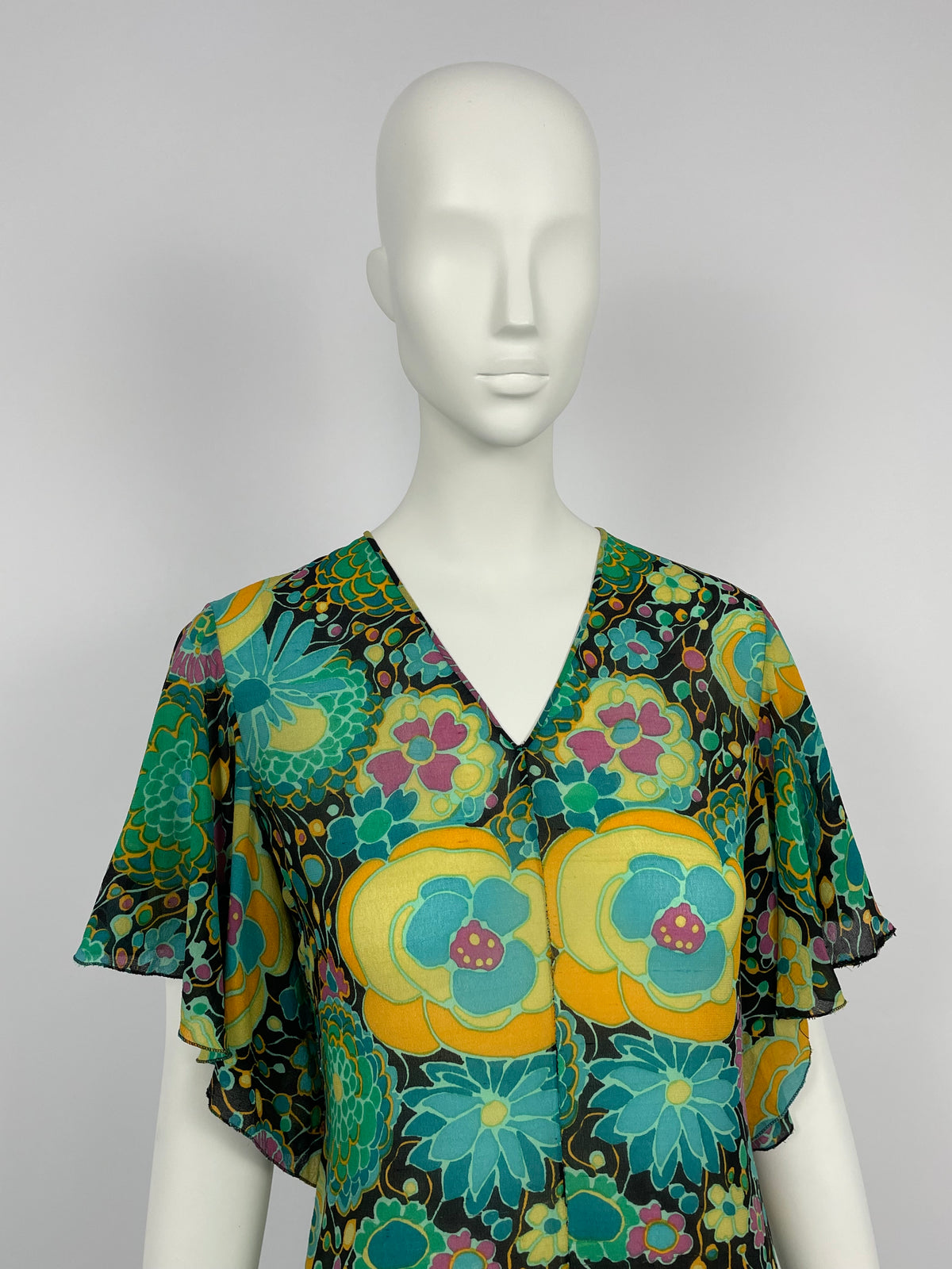 Miss Dior 1960's print dress