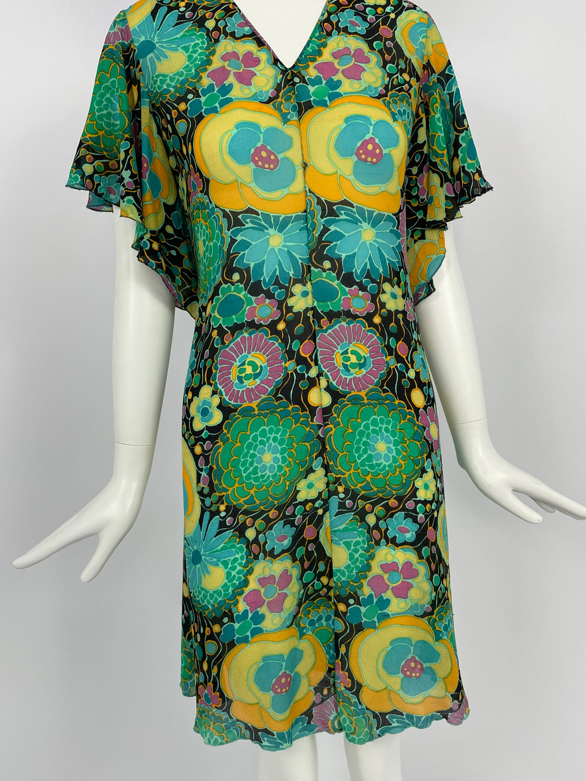 Miss Dior 1960's print dress