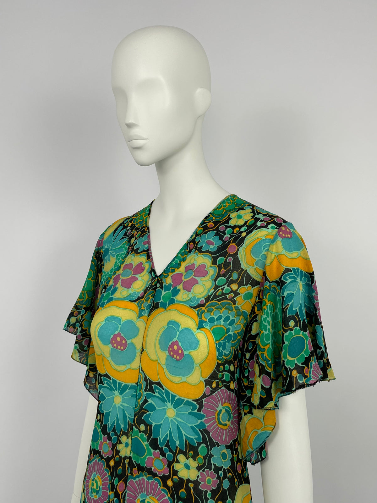 Miss Dior 1960's print dress