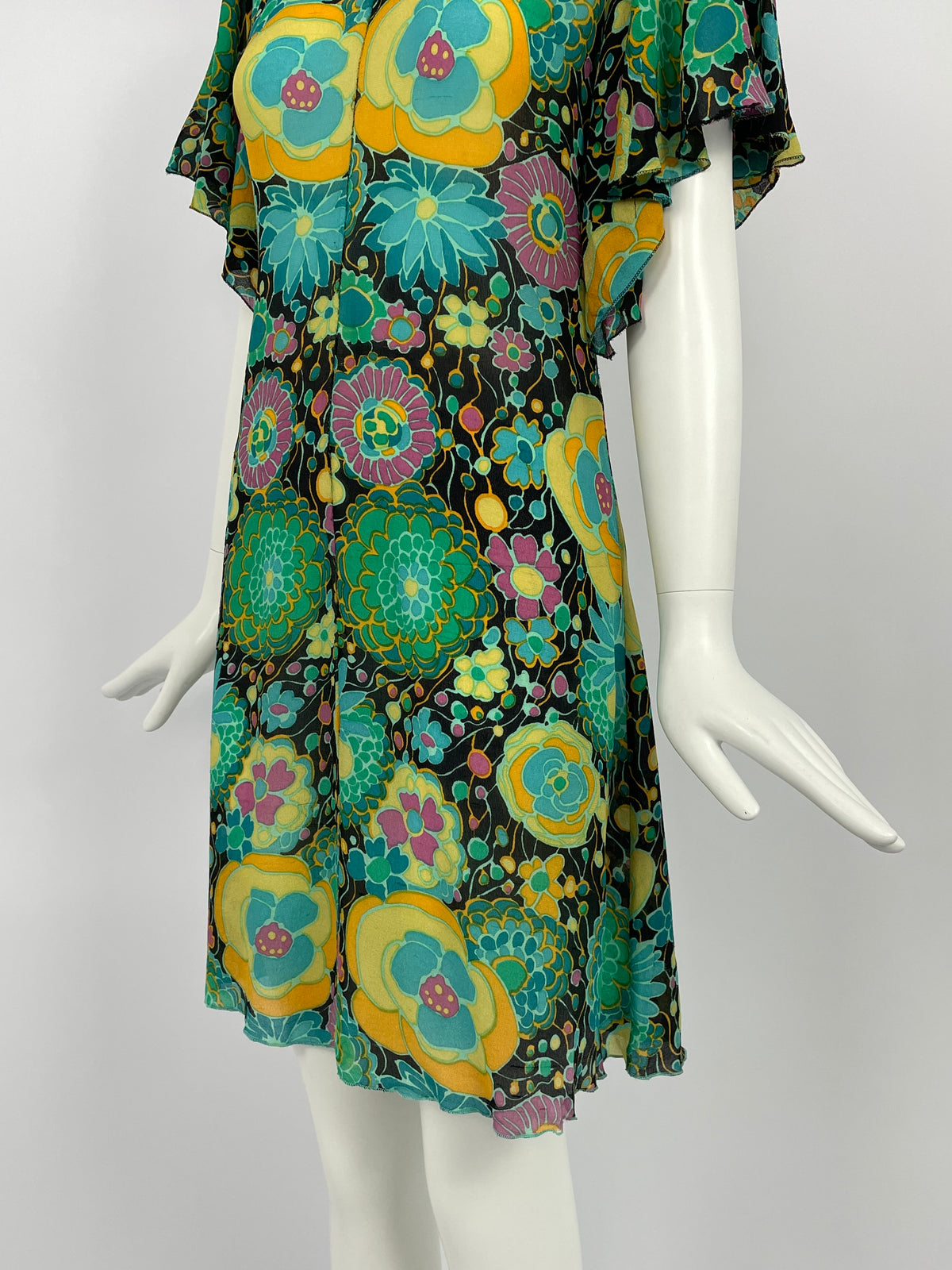 Miss Dior 1960's print dress