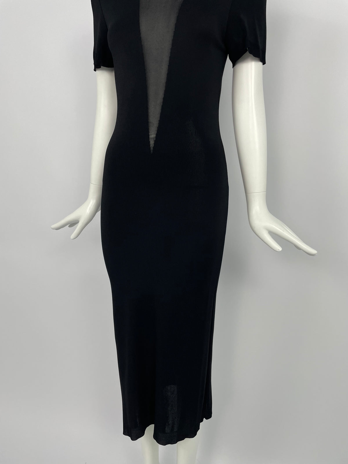 Alexander McQueen 2000's padded shoulders maxi dress