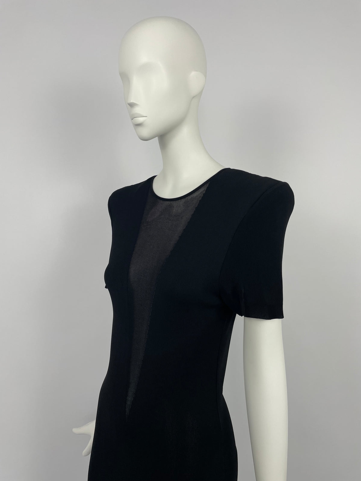 Alexander McQueen 2000's padded shoulders maxi dress
