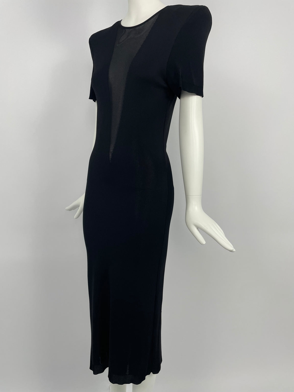 Alexander McQueen 2000's padded shoulders maxi dress