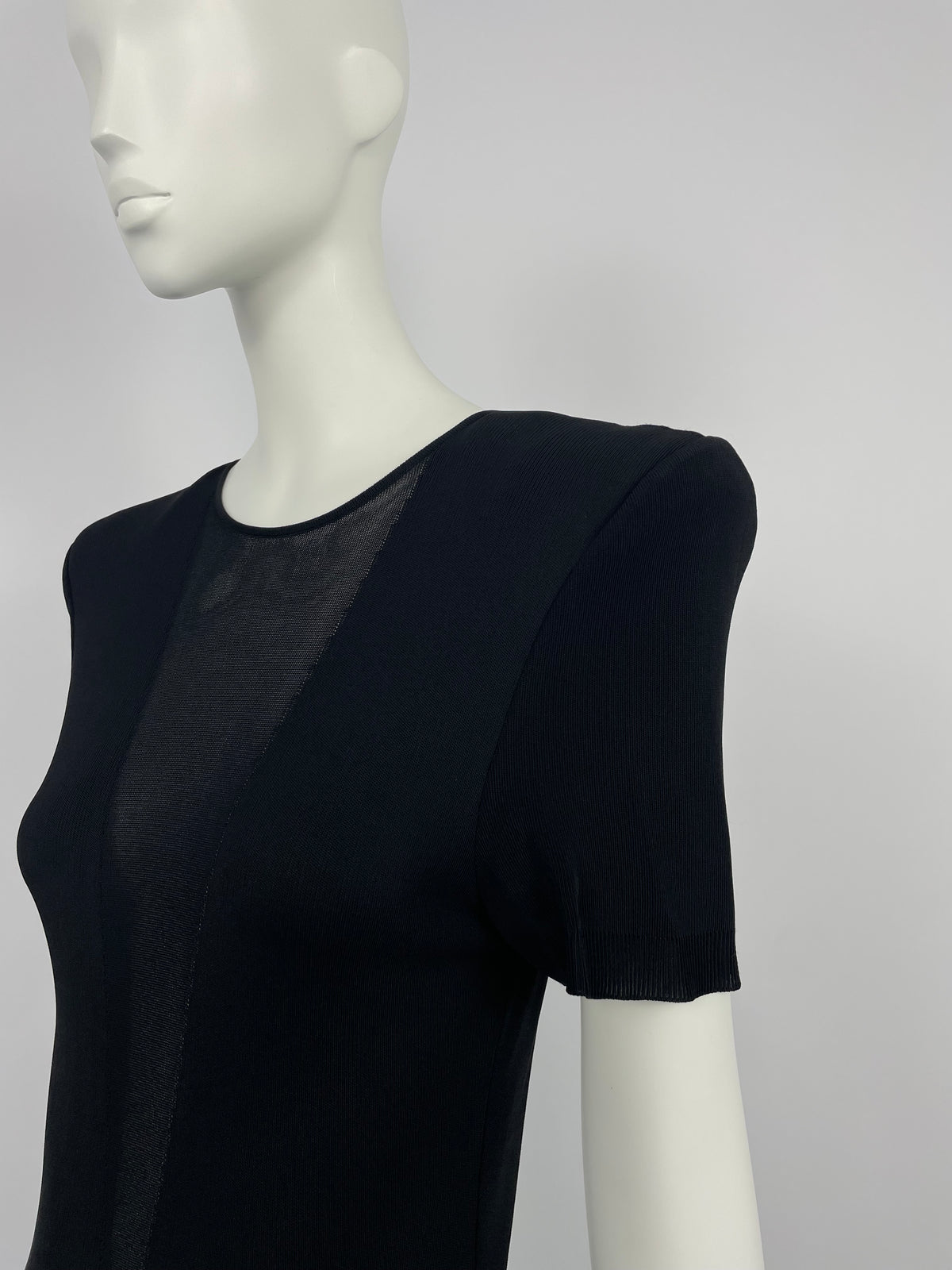 Alexander McQueen 2000's padded shoulders maxi dress