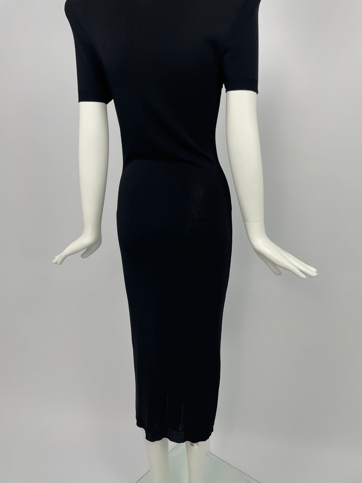 Alexander McQueen 2000's padded shoulders maxi dress