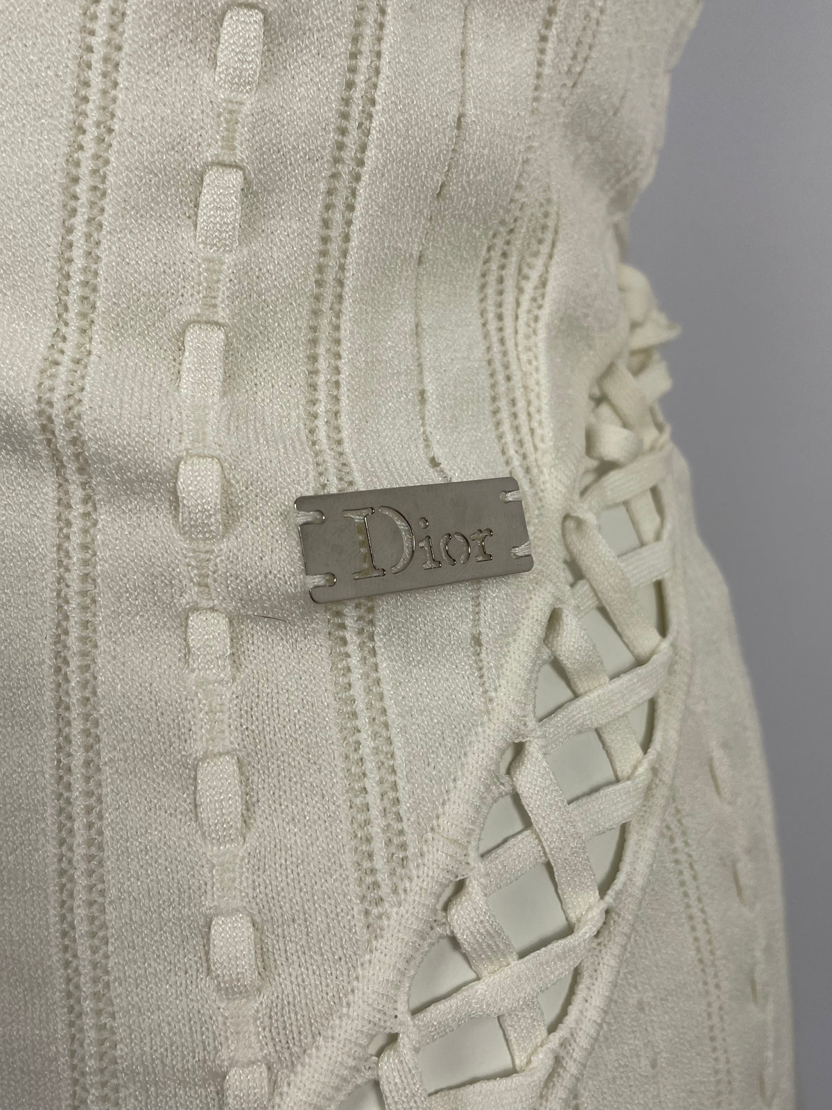 Dior by John Galliano S/S 2004 bondage maxi dress