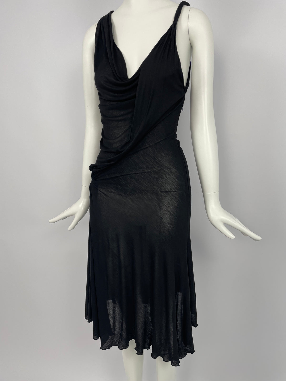 Armani early 2000's asymmetrical dress