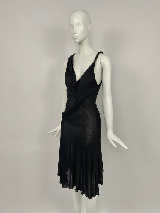 Armani early 2000's asymmetrical dress