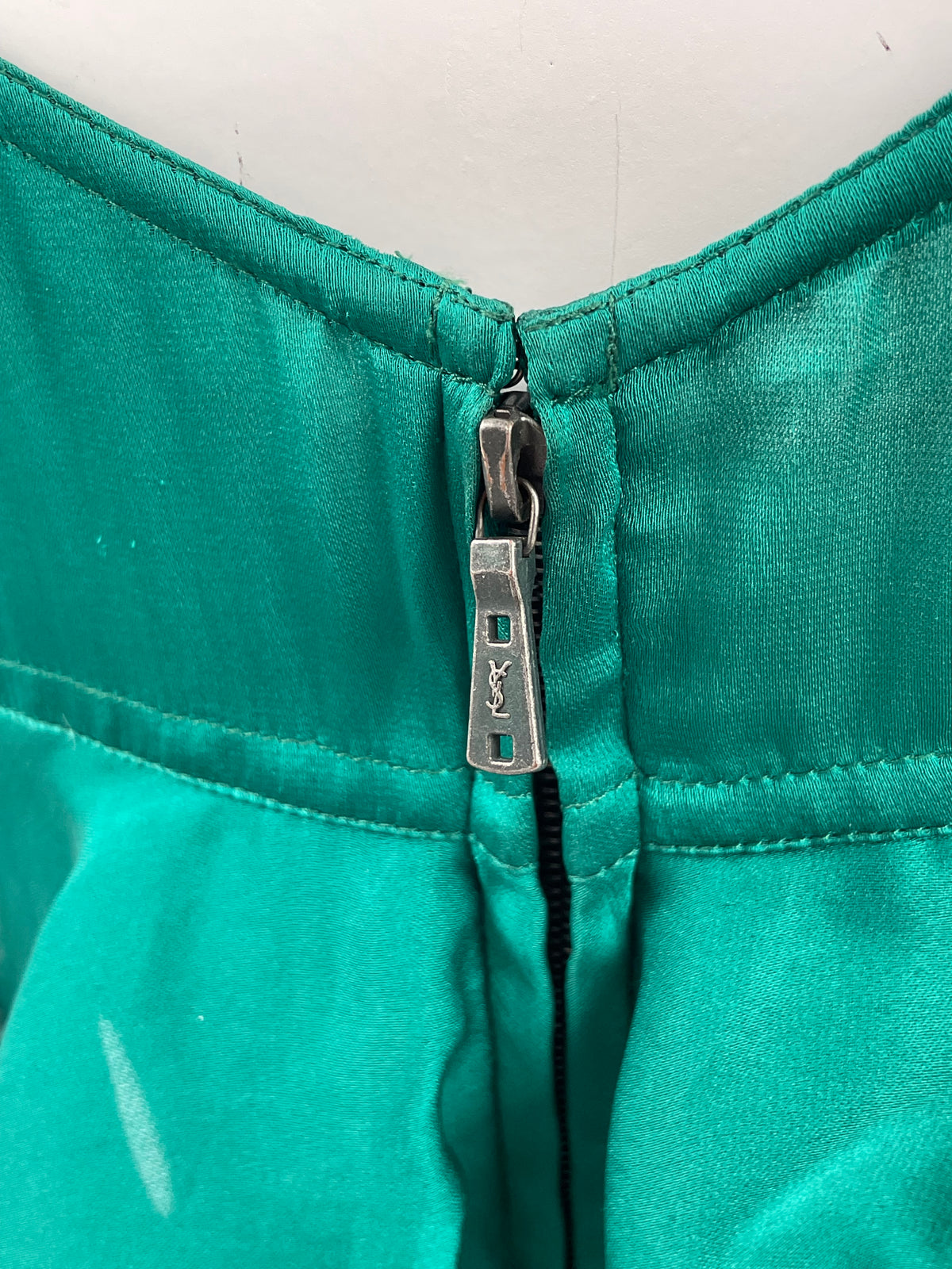 Saint Laurent by Tom Ford F/W 2003 Green flared dress