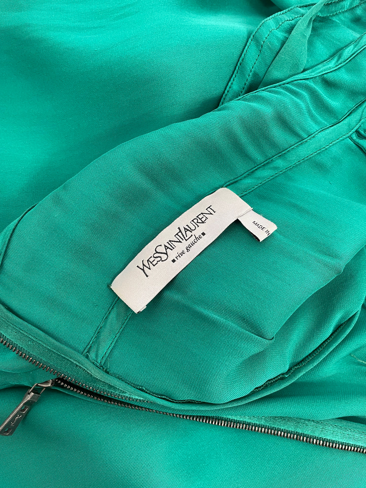 Saint Laurent by Tom Ford F/W 2003 Green flared dress