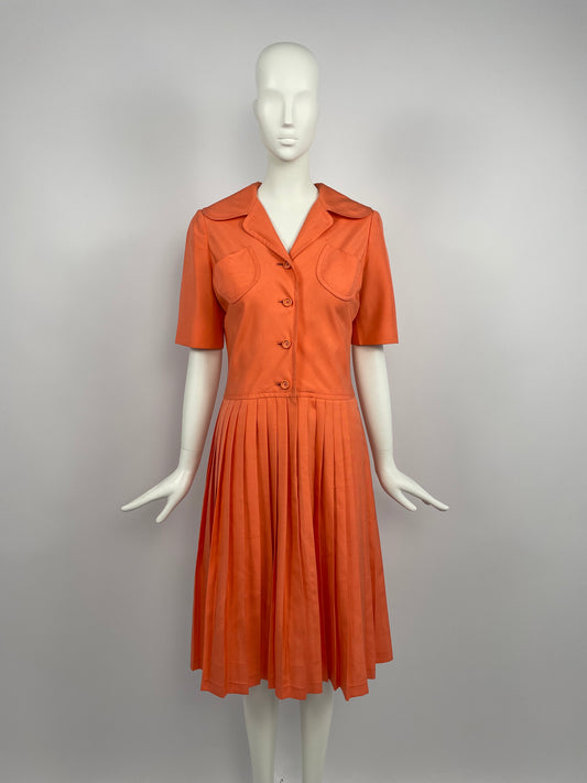 Miss dior 1960's Pink pleated dress