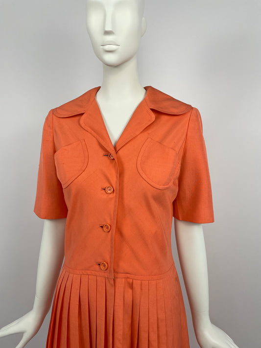 Miss dior 1960's Pink pleated dress