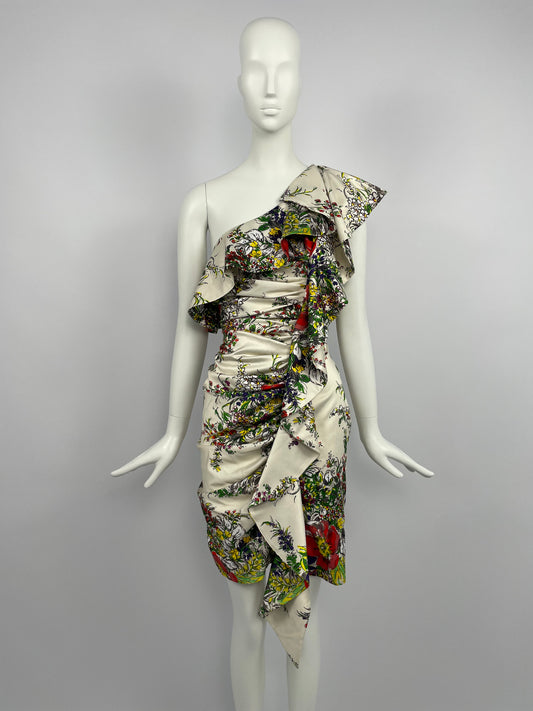 Blumarine 2000's floral print cocktail dress