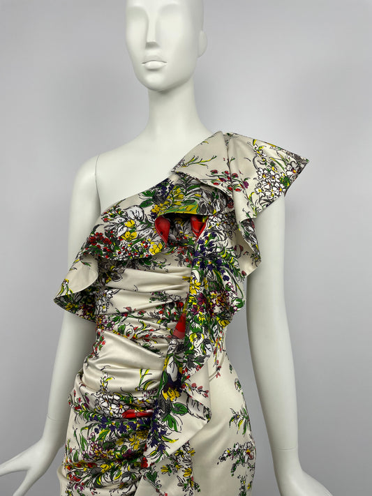 Blumarine 2000's floral print cocktail dress